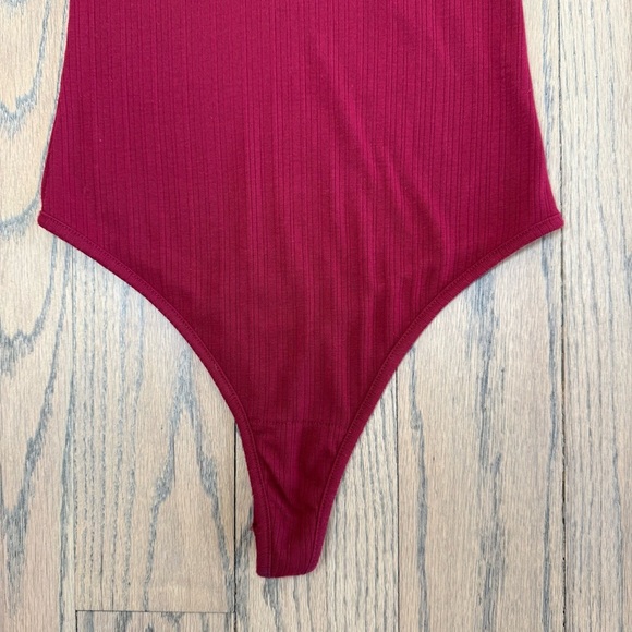 Elodie Long Sleeve Women’s Sexy Scoop Neck Button Down Ribbed Bodysuit Size S - Picture 8 of 13